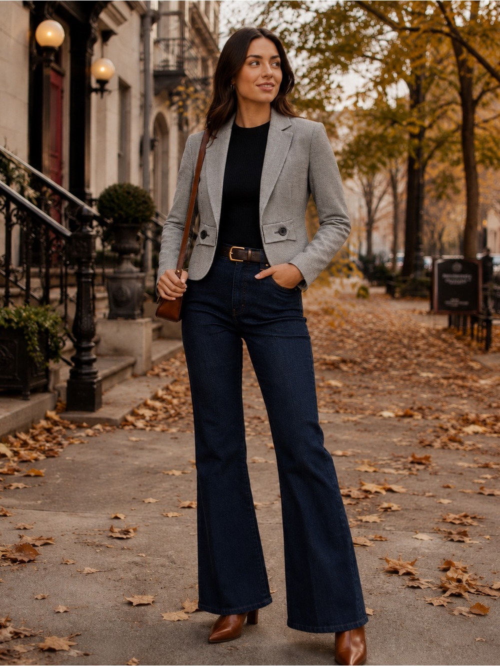The Limited Size 2 Gray Tailored Cropped Blazer Button Tab Preppy